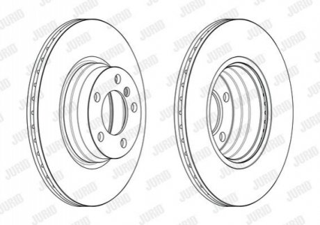 Гальмівний диск передній BMW 2-Series, 3-Series, 4-Series Jurid 563181JC (фото 1)