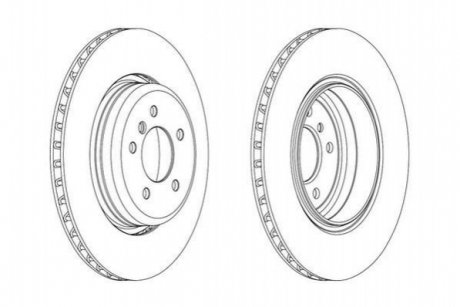 Гальмівний диск задній BMW 5-Series, 6-Series Jurid 563069JC (фото 1)