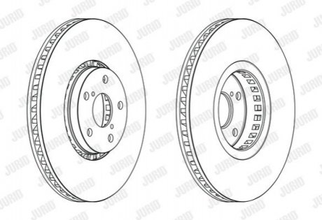 Гальмівний диск передній лівий LEXUS GS,RC Jurid 563238JC1 (фото 1)