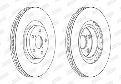 Гальмівний диск передній правий LEXUS GS Jurid 563237JC1 (фото 1)