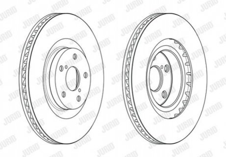 Гальмівний диск передній лівий LEXUS GS Jurid 563236JC1 (фото 1)