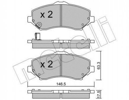 Колодки дискового тормоза Metelli 22-0862-0 (фото 1)