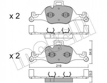 Комплект гальмівних колодок (дискових) Metelli 22-1145-0 (фото 1)