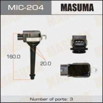 Котушка зажигания Nissan Micra, Qashqai, Note 1.6, X-Trail 2.0 (-14) Masuma MIC204 (фото 1)