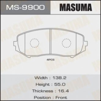 Колодка тормозная Masuma MS9900 (фото 1)