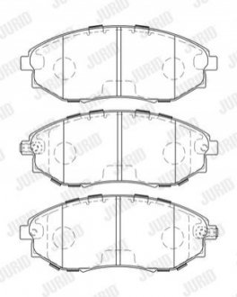 CHEVROLET Тормозные колодки передн. Epica 06- Jurid 573751J (фото 1)