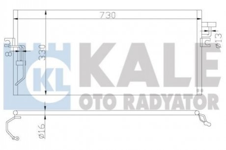 KALE NISSAN Радіатор кондиционера Primera P11 96- KALE OTO RADYATOR 388500 (фото 1)