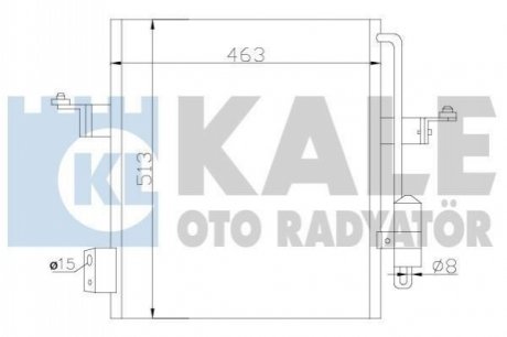 Радіатор кондиционера Mitsubishi L200 2.5TD (06-) АКПП,МКПП KALE OTO RADYATOR 393100 (фото 1)