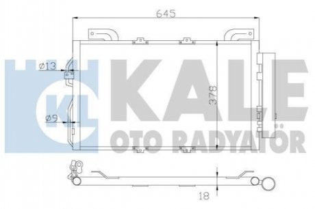 KALE DB Радіатор кондиционера W203 KALE OTO RADYATOR 392900 (фото 1)