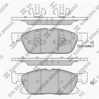 Колодка гальм. диск. FORD EDGE 15 передня. (вир-во) Sangsin SP4251 (фото 1)