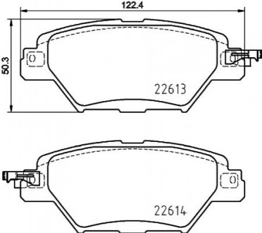 Колодки тормозные дисковые задні Mazda CX-9 (16-) NISSHINBO NP5070 (фото 1)