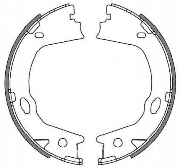 Колодки тормозные барабанні задні Hyundai Grandeur 2.2 03-,Hyundai Grandeur 3. WOKING Z465700 (фото 1)