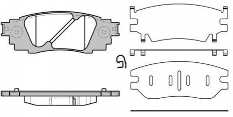 Колодки тормозные дисковые задні Lexus Rx (agl2_, ggl2_) 3.5 15- (P17363.10) WO WOKING P1736310 (фото 1)