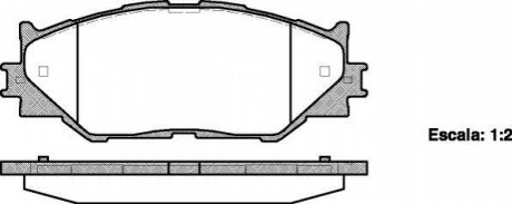 Колодки тормозные дисковые передні Lexus Is c (gse2_) 2.5 09-,Lexus Is ii (gse2 WOKING P1301300 (фото 1)