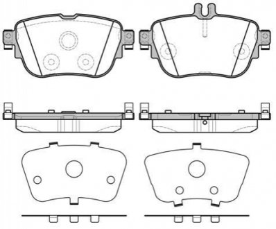 Колодки тормозные дисковые задні Mercedes-benz E-class (w213) 2.0 16- (P17993.0 WOKING P1799300 (фото 1)