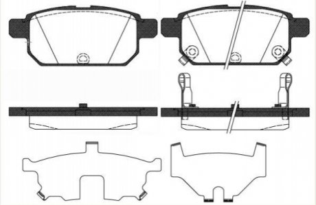 Колодки тормозные дисковые задні Suzuki Swift iv 1.2 10-,Suzuki Swift iv 1.3 10 WOKING P1571302 (фото 1)