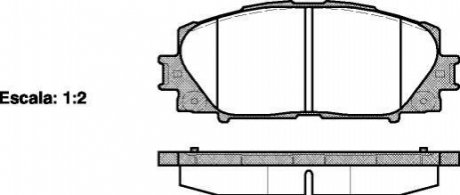 Колодки тормозные дисковые передні Toyota Yaris 1.0 05-,Toyota Yaris 1.0 10- (P WOKING P1324300 (фото 1)