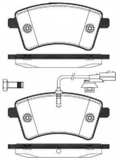 Колодки тормозные дисковые передні Renault Kangoo be bop 1.5 09-,Renault Kangoo WOKING P1251301 (фото 1)