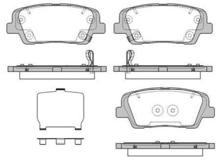 Колодки тормозные дисковые задні Hyundai Santa fe iii 2.0 12-,Hyundai Santa fe WOKING P1374309 (фото 1)