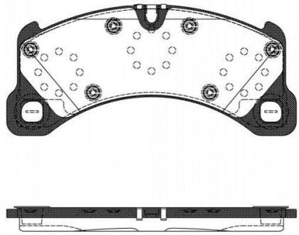 Колодки тормозные дисковые передні Porsche Cayenne 3.0 10-,Porsche Cayenne 3.6 WOKING P1245350 (фото 1)