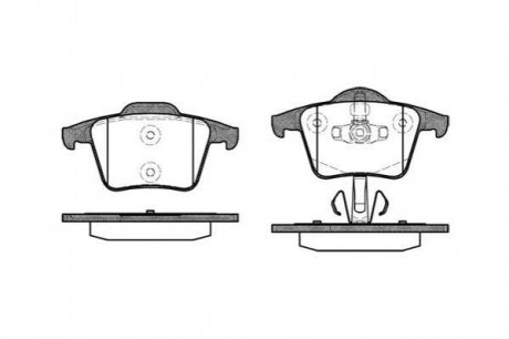 Колодки тормозные дисковые задние Volvo Xc90 i 2.4 02-14,Volvo Xc90 i 2.5 02-14 WOKING P1144300 (фото 1)