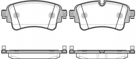 Колодки тормозные дисковые задні Audi Q7 3.0 15- (P17693.08) WOKING P1769308 (фото 1)