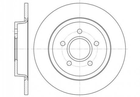 Гальмівний диск зад. Ford C-MAX/Focus II 04- (280x11) WOKING D6712.00 (фото 1)