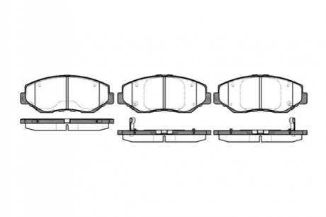 Колодки тормозные диск. перед. (Remsa) Honda CR-V 01>07, 07> WO WOKING P9993.00 (фото 1)