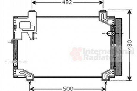 Радиатор кондиціонера TOYOTA AVENSIS/ COROLLA 20D4d/22D4d 05- (вир-во) Van Wezel 53005394 (фото 1)
