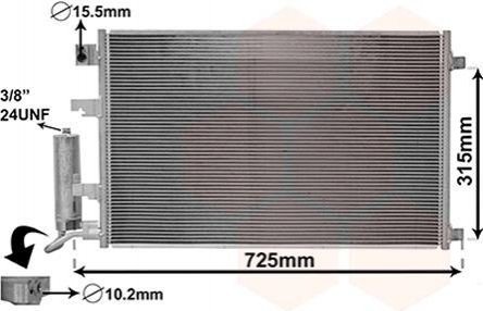 Радиатор кондиціонера Van Wezel 13015702 (фото 1)