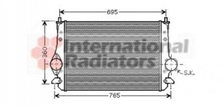 Радиатор інтеркулера Van Wezel 58004251 (фото 1)