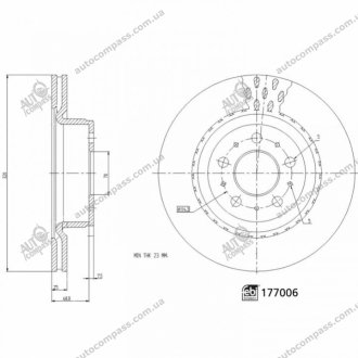 Гальмівний диск TESLA Model 3 "F "17>> Febi 177006 (фото 1)