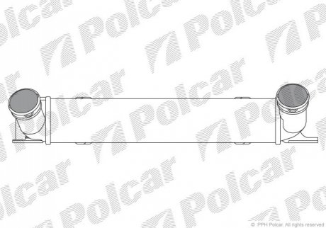 Интеркулер BMW 1 (E81), 1 (E82), 1 (E87), 1 (E88), 3 (E90), 3 (E91), 3 (E92), 3 (E93), X1 (E84) 2.0D 06.04-06.15 Polcar 2001J8-1 (фото 1)