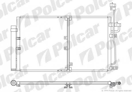 Радиатор кондиціонера Chevrolet Captiva Opel Antara 2.0D/2.2D 07.06- Polcar 5565K8C1 (фото 1)