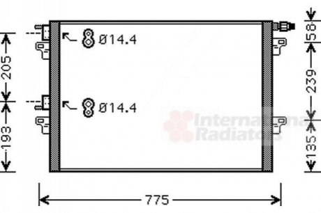 Радиатор кондиціонера Van Wezel 43005297 (фото 1)