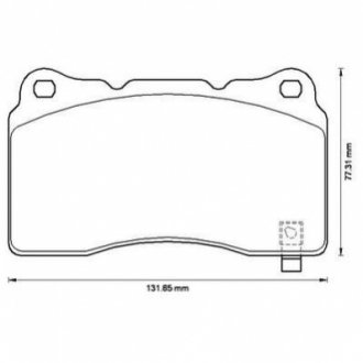 Гальмівні колодки передні Honda/ Mitsubishi/ Opel/ Renault / Saab/ Subaru/ Tesla/ Volvo Jurid 572508J (фото 1)