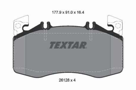 Комплект гальмівних колодок TEXTAR 2612801 (фото 1)
