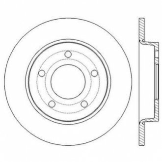 Гальмівний диск задній Mazda 3, 5 (2003->) Jurid 562560JC (фото 1)