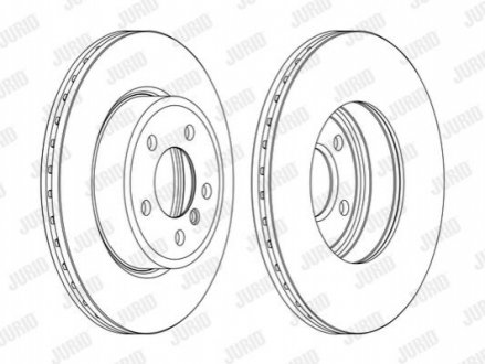 Гальмівний диск передній BMW X3 (2004->) Jurid 562350JC1 (фото 1)