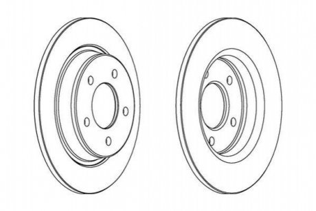 Гальмівний диск задній Mazda 3, 5 Jurid 563043JC (фото 1)
