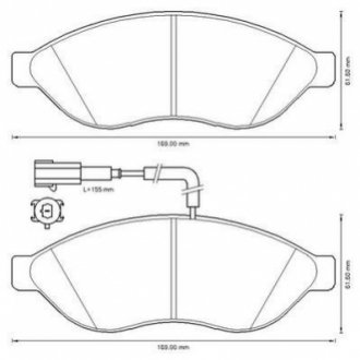 Гальмівні колодки передні Peugeot Boxer / Citroen Jumper / Fiat Ducato Jurid 573260J (фото 1)