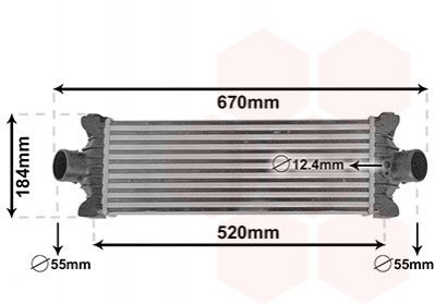 Радиатор інтеркулера Van Wezel 18014710 (фото 1)