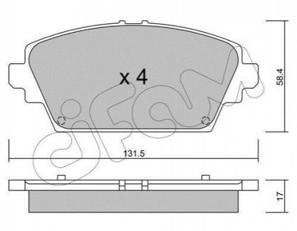 Колодки гальмівні перед. Accord/Almera/Primera (92-08) Cifam 822-464-0 (фото 1)