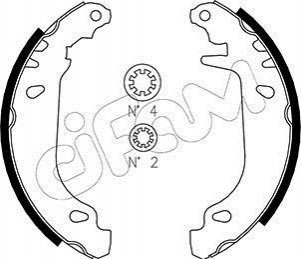 RENAULT К-т тормозных колодок 11 1.1 83-, 19 1.4 89-, CLIO 1.2 96-, TWINGO 1.2 93- Cifam 153-345 (фото 1)