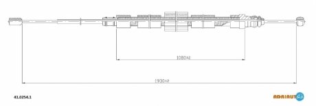 RENAULT трос ручного гальма Megane II Coupe 03- ADRIAUTO 41.0254.1 (фото 1)