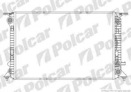 Радиатор охолодження (AT) AUDI Q5 3.0D 11.08- Polcar 136508-1 (фото 1)