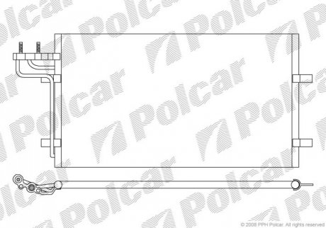 Радиатор кондиціонера Ford Focus C-MAX 03- Polcar 3235K8C1S (фото 1)