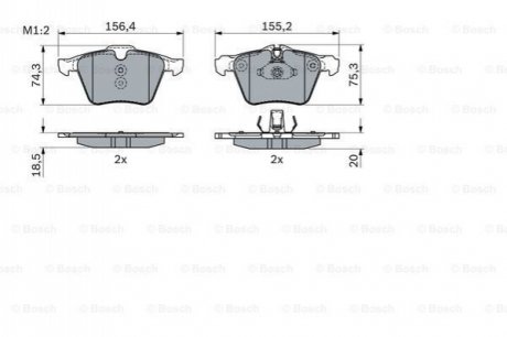 Гальмівні колодки дискові Bosch 0986424125 (фото 1)