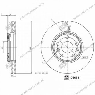Диск гальмівний(к-т) Febi 176658