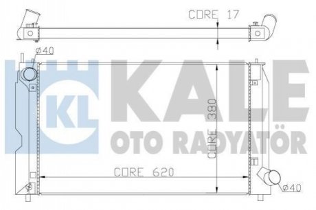 KALE TOYOTA Радіатор охлаждения Avensis,Corolla 1.4/2.0 D-4D 02- KALE OTO RADYATOR 342205 (фото 1)